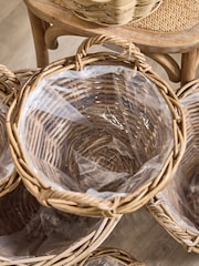 Dibor Brown Lined Basket with Handles - Image 3 of 5