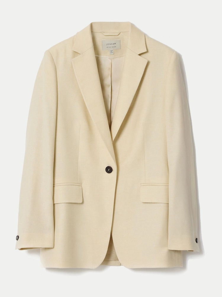 Cream - Jigsaw Woll-Knox Maßgeschneiderter Blazer - Bild 6 von 6