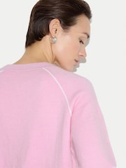Jigsaw Pink Double Face Seamed Jumper - Image 3 of 6