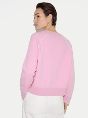 Jigsaw Pink Double Face Seamed Jumper - Image 4 of 6