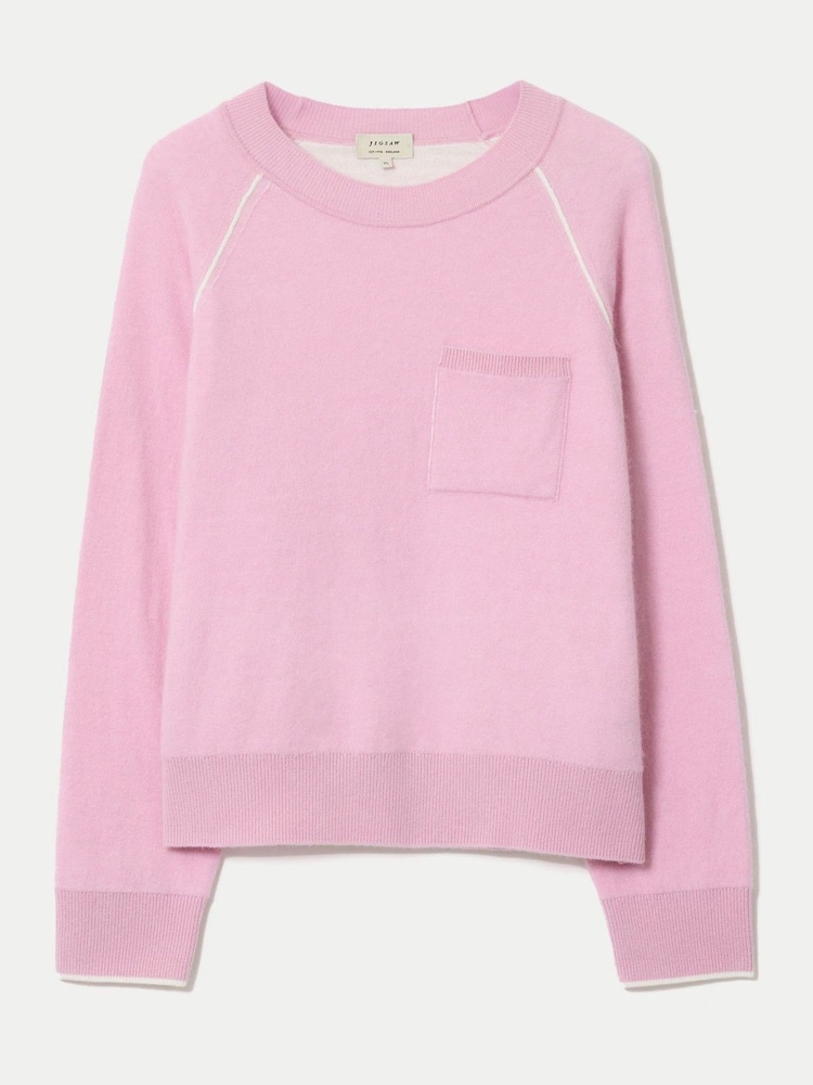 Jigsaw Pink Double Face Seamed Jumper - Image 6 of 6 Jigsaw Pink Double Face Seamed Jumper - Image 6 of 6