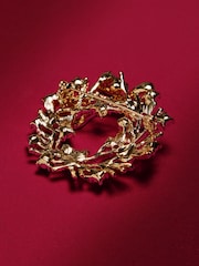 Gold Tone Wreath Brooch - Image 3 of 3