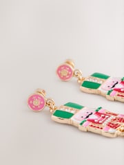 Red Christmas Nutcracker Drop Earrings - Image 2 of 3