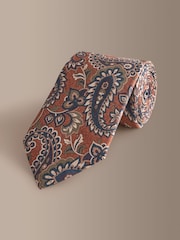 Rojo óxido - Corbata de diseño en seda italiana Signature - Imagen 1 de 3