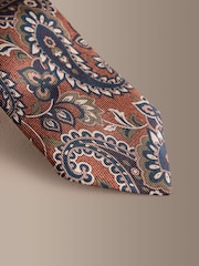 Rojo óxido - Corbata de diseño en seda italiana Signature - Imagen 2 de 3