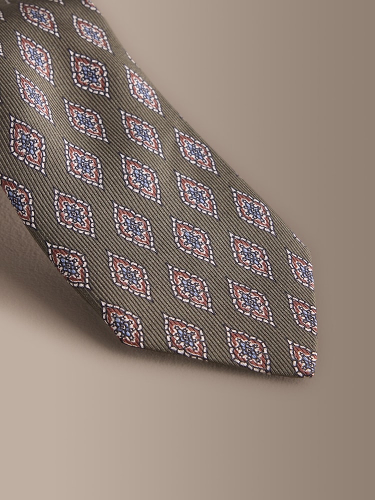 Verde - Corbata de diseño en seda italiana Signature - Imagen 2 de 3