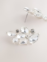 Silberfarben - Sparkle Cluster Stud Earrings - Bild 3 von 3