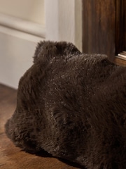 Brown Aspen Faux Fur Draught Excluder - Image 2 of 3