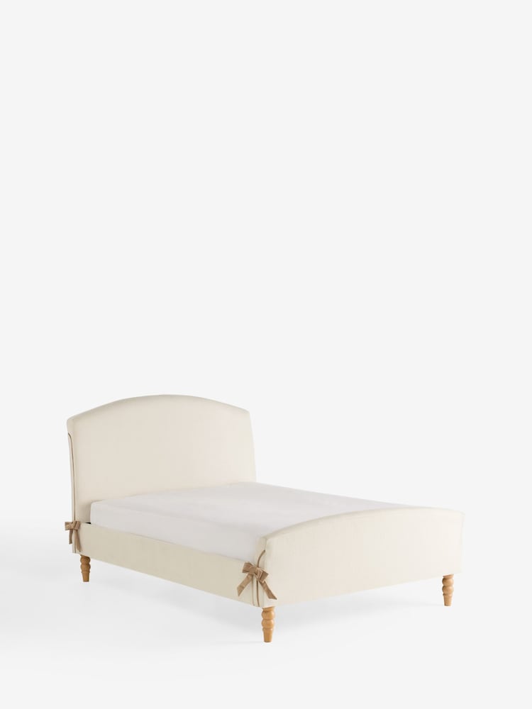 Cath Kidston Canvas Cream Chenille Bow Bed Frame - Image 5 of 5 Cath Kidston Canvas Cream Chenille Bow Bed Frame - Image 5 of 5