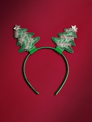 Green Christmas Tree Headband - Image 1 of 3
