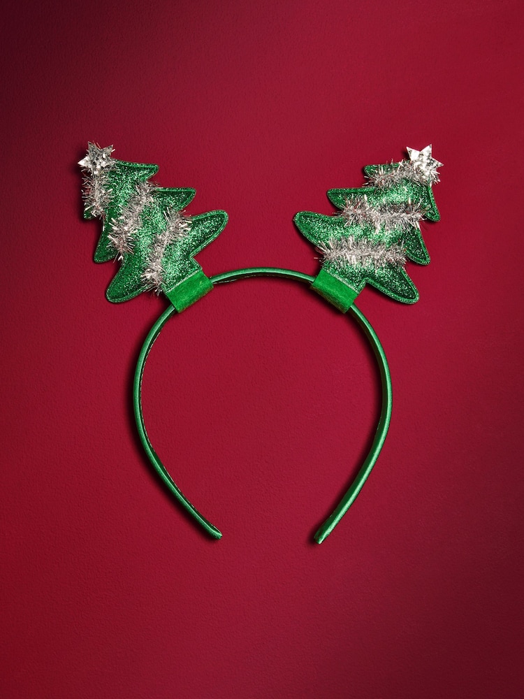 Green Christmas Tree Headband - Image 1 of 3