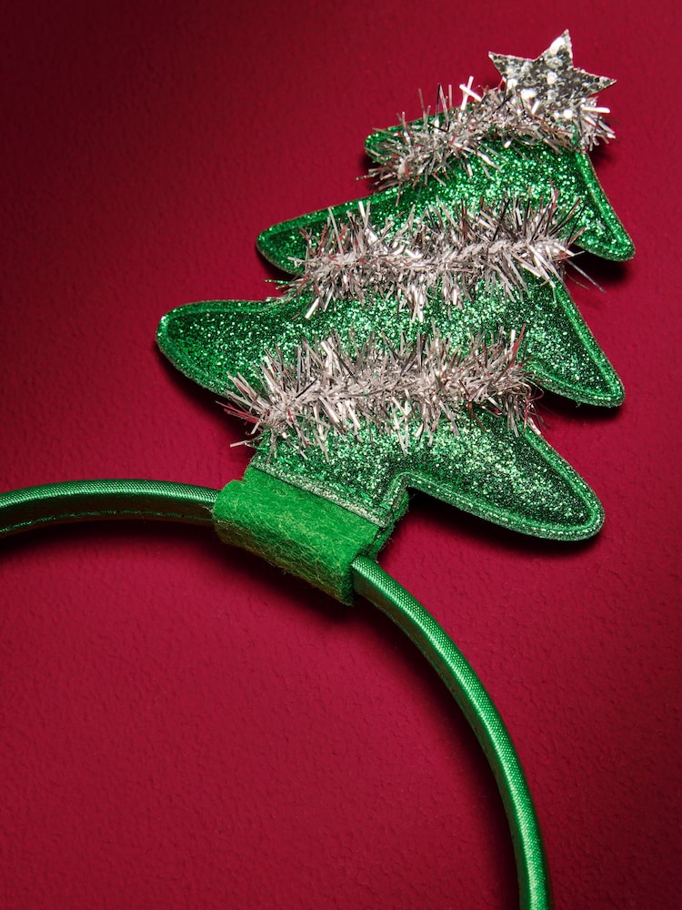 Green Christmas Tree Headband - Image 2 of 3