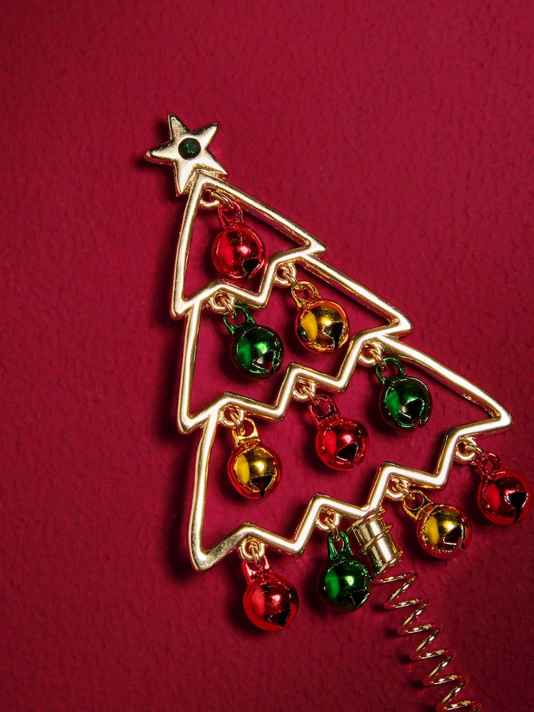 Gold Tone Christmas Tree Bopper Headband - Image 3 of 3