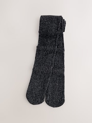 შავი - 60 Denier Sparkle Rib Tights - სურათი 1 3-დან