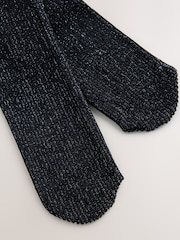 შავი - 60 Denier Sparkle Rib Tights - სურათი 3 3-დან