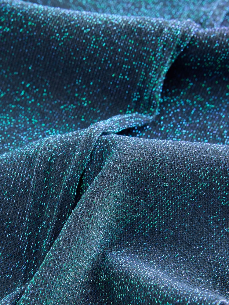 Teal Blue Sparkle Tights - Image 3 of 3
