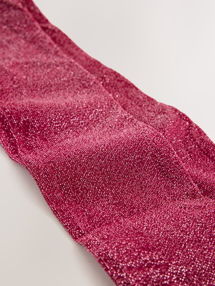 Dusky Pink Sparkle Tights - Image 2 of 3