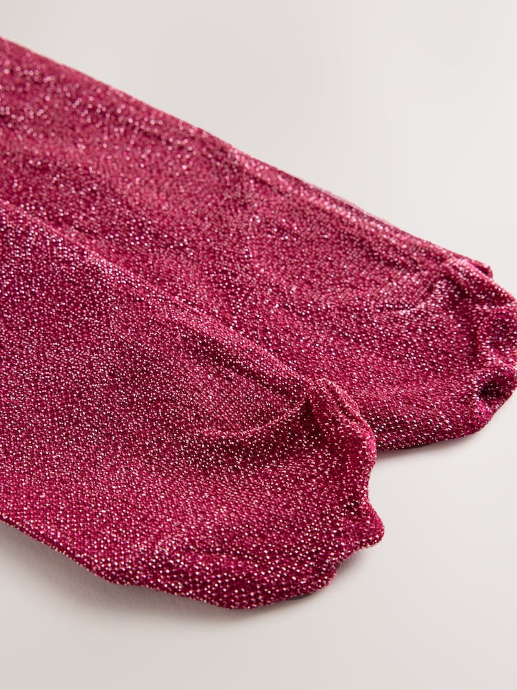 Dusky Pink Sparkle Tights - Image 3 of 3