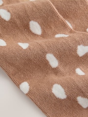 Brown Cotton Rich Deer Print Tights 1 Pack - Image 3 of 3