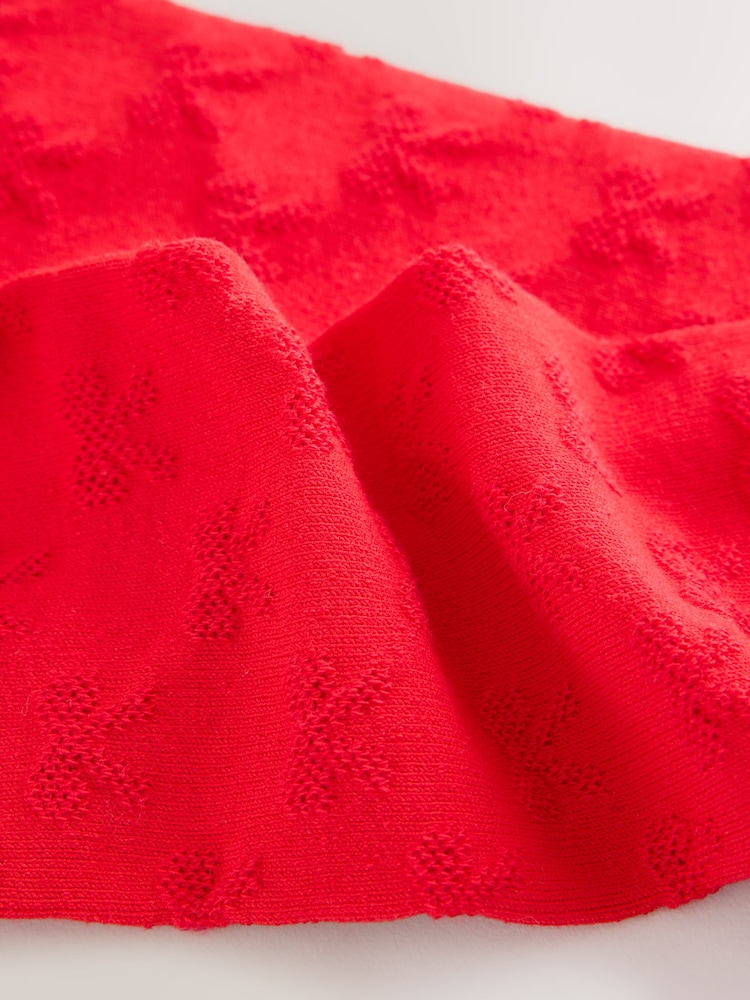 Pula - Cotton Rich Textured Bow Tights - Larawan 3 ng 3 Pula - Cotton Rich Textured Bow Tights - Larawan 3 ng 3