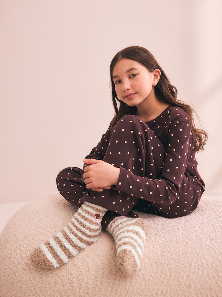 Neutral Bear Bed Socks 1 Pack - Image 1 of 5
