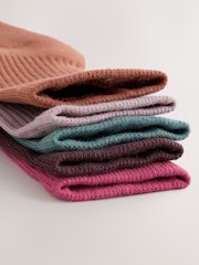 Multi Cotton Rich Ribbed Ankle Socks 5 pack - Image 2 of 3