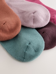 Multi Cotton Rich Ribbed Ankle Socks 5 pack - Image 3 of 3