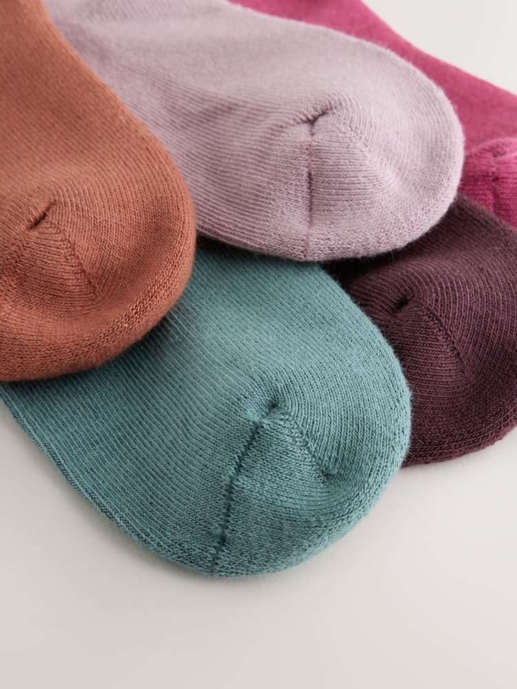 Multi Cotton Rich Ribbed Ankle Socks 5 pack - Image 3 of 3 Multi Cotton Rich Ribbed Ankle Socks 5 pack - Image 3 of 3