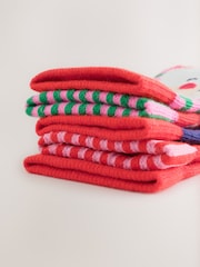 Red, Green and Blue Cotton Rich Christmas Character Ankle Socks 5 Pack - Image 2 of 3