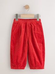 Red Wide Fit Textured Corduroy Pull On Trousers (3mths-7yrs) - Image 4 of 7