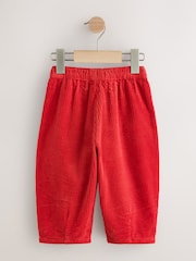 Red Wide Fit Textured Corduroy Pull On Trousers (3mths-7yrs) - Image 5 of 7