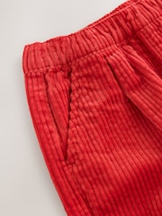 Red Wide Fit Textured Corduroy Pull On Trousers (3mths-7yrs) - Image 6 of 7