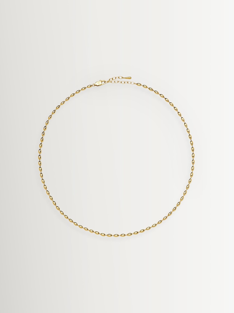 Missoma Gold Tone Molten Olive Chain Necklace - Image 1 of 3