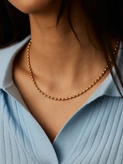 Missoma Gold Tone Molten Olive Chain Necklace - Image 4 of 5
