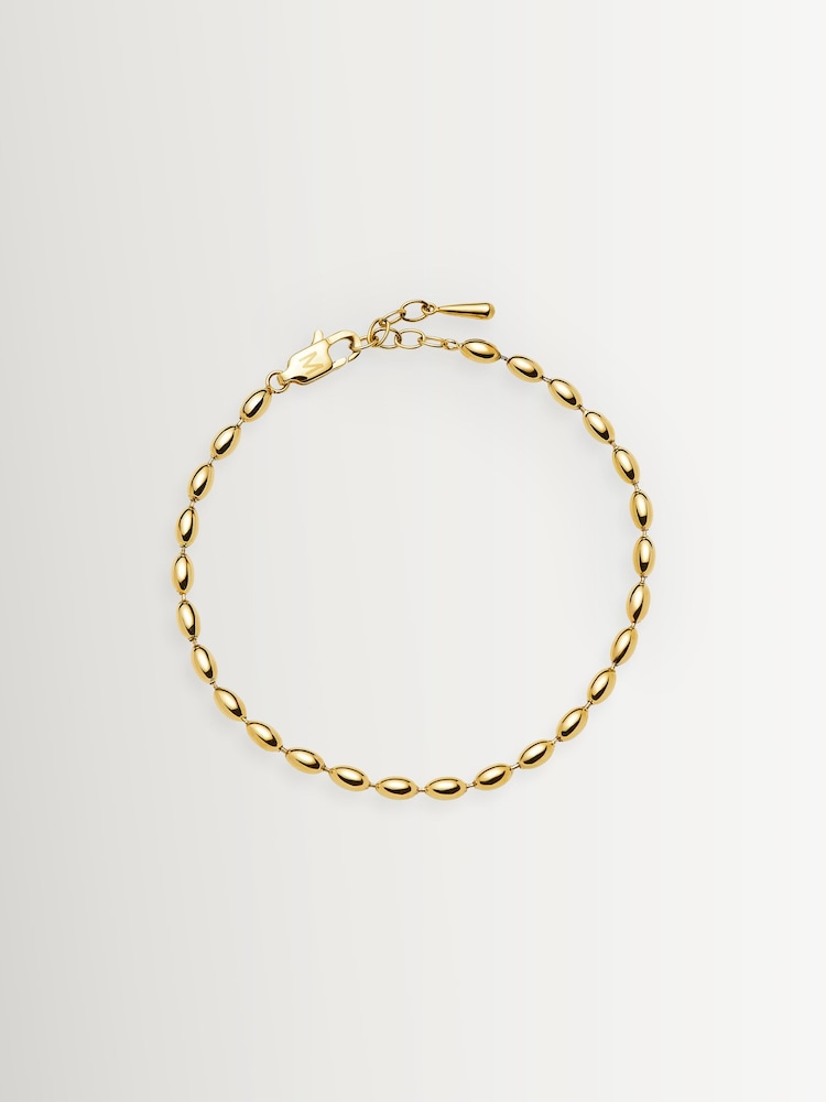 Missoma Gold Tone Molten Olive Chain Bracelet - Image 1 of 3