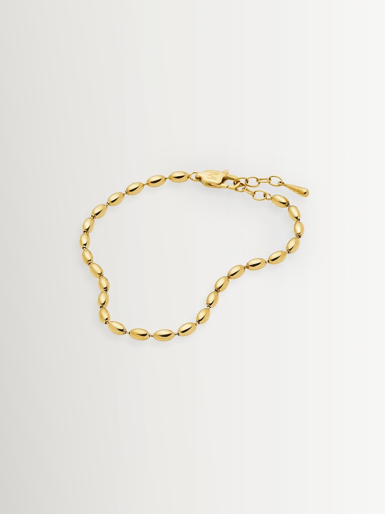 Missoma Gold Tone Molten Olive Chain Bracelet - Image 2 of 3