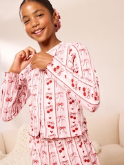 Lipsy Soft Touch Pointelle Lounge Pyjamas Set (5-16yrs) - Image 2 of 5