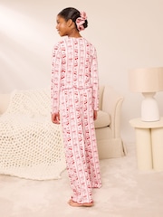 Lipsy Soft Touch Pointelle Lounge Pyjamas Set (5-16yrs) - Image 5 of 5
