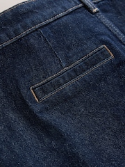 Indigo Blue Front Button Pocket Denim Skirt - Image 2 of 4