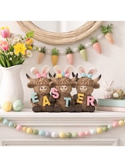 Widdop Brown Highland Cows Easter Figurine - Image 1 of 5