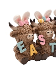 Widdop Brown Highland Cows Easter Figurine - Image 3 of 5