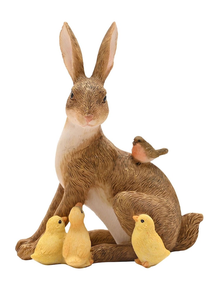 Widdop Brown Figurine - Rabbit, Chick & Robin - Image 1 of 4