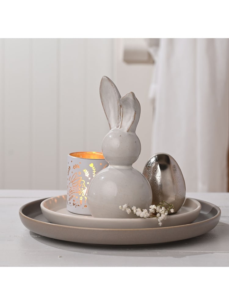 Widdop White Ceramic Bunny Decoration 19cm - Image 1 of 3