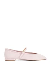 Dune London Pink Hearthrob Ballet Suede Pumps - Image 1 of 5