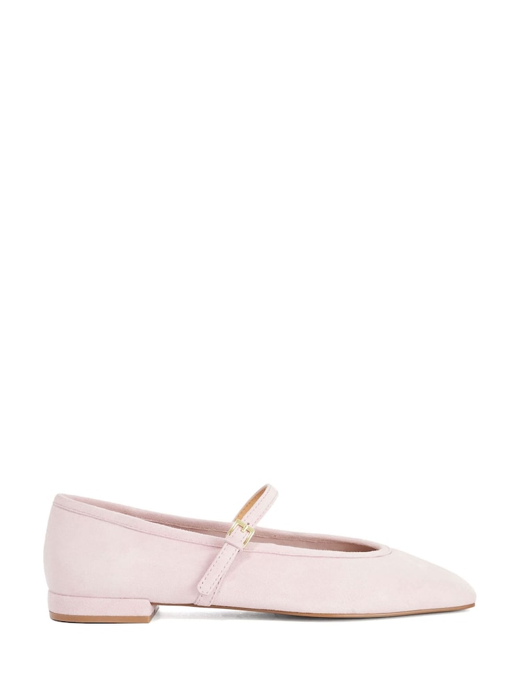 Dune London Pink Hearthrob Ballet Suede Pumps - Image 1 of 5