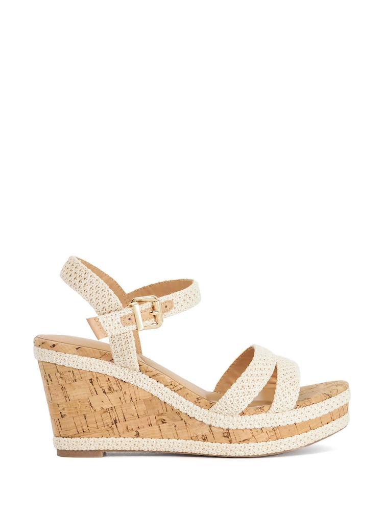 Dune London Natural Kipling Wedges - Image 1 of 5 Dune London Natural Kipling Wedges - Image 1 of 5