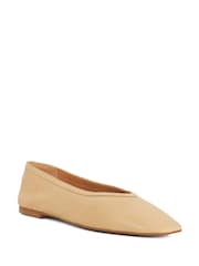 Dune London Natural Leather Hetta Ballet Pumps - Image 2 of 6