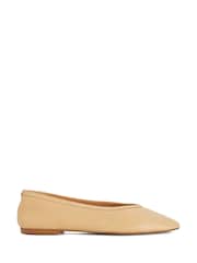 Dune London Natural Leather Hetta Ballet Pumps - Image 4 of 6