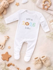 Personalised Lion Matching Sleepsuit & Bib Set - Image 4 of 4