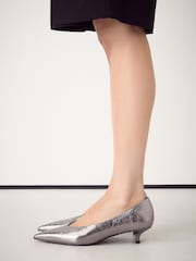 Pewter Standard Fit Forever Comfort® Court Kitten Heels - Image 4 of 9